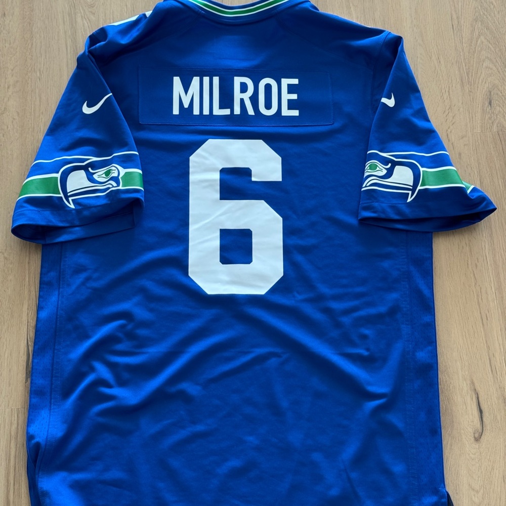 Seattle Seahawks Jalen Milroe Throwback Jersey Mens Large